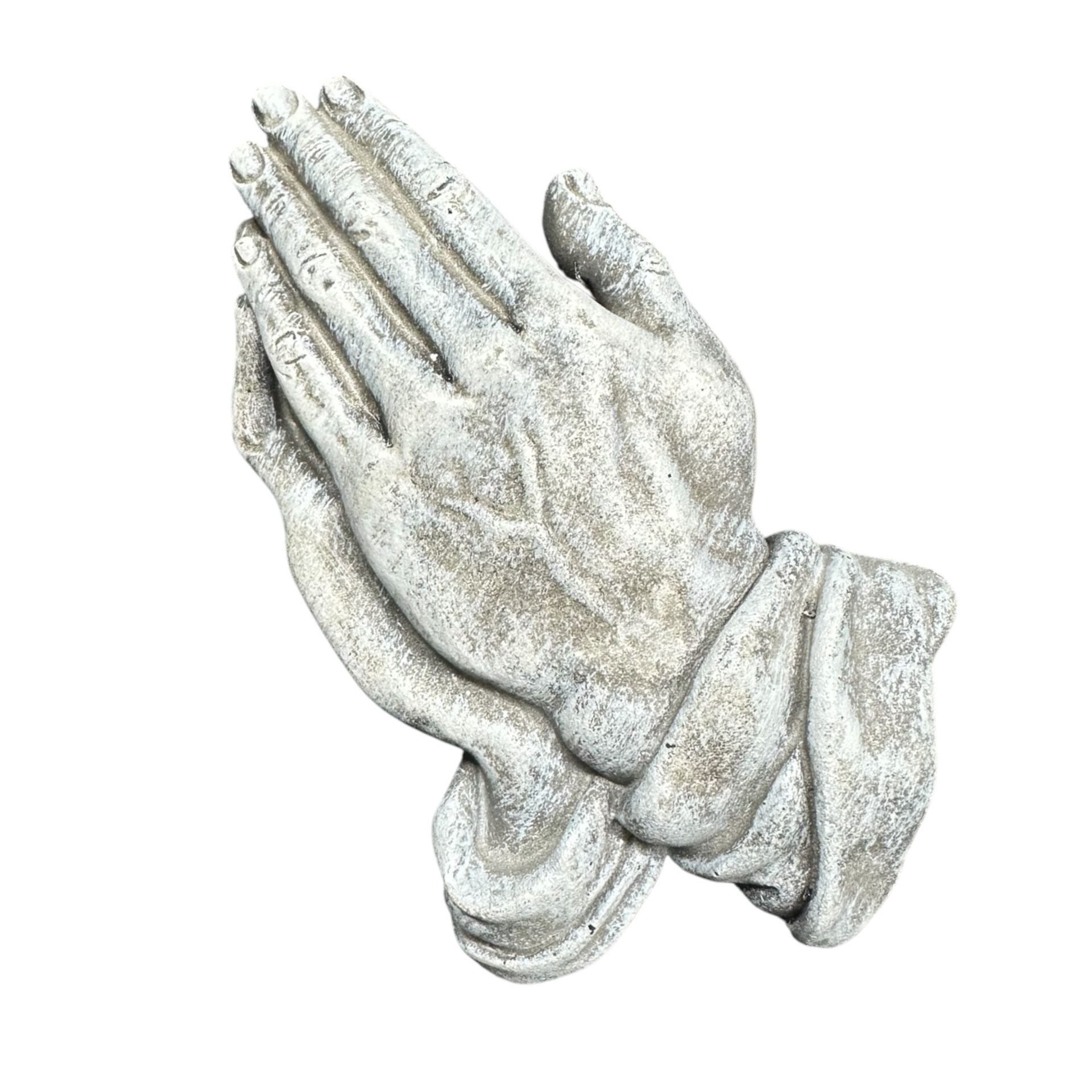 Hauptbild-349364-09-Betende-Hände eberin · Stilvoller Grabschmuck aus Polyresin – Dekorativer Grabaufleger in Grau-Antik · liegende oder hängende Grabdekoration für den Friedhofeberin · Stilvoller Grabschmuck aus Polyresin – Dekorativer Grabaufleger in Grau-Antik · liegende oder hängende Grabdekoration für den Friedhof Betende Hände